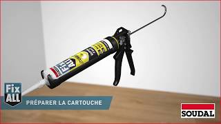 Comment utiliser le mastic colle Fix All TURBO 290 ML Blanc  SOUDAL  121923 [upl. by Jayson]