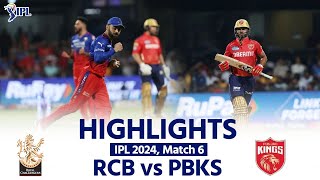 RCB vs PBKS IPL 2024 Bangalore vs Punjab Today Full Match Highlights  IPL 2024 Match Highlights [upl. by Kelcy773]