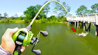 Fishing for GIANT Bass w Swimbaits in SMALL Ponds Bed Fishing [upl. by Gilbart]