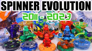 The Evolution of LEGO Ninjago Spinners ALL Types 2011  2023 [upl. by Aikenahs]