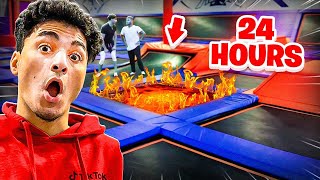 Extreme Overnight Trampoline Park CHALLENGE Winner Gets EPIC PRIZE [upl. by Tterrej]