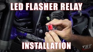 How to install LED Flasher Relay on a 2015 Yamaha FZ07 by TST Industries [upl. by Naliorf]