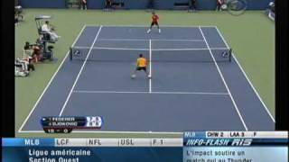 Novak Djokovic Gives Up Rally Against Roger Federer 2009 US OPEN [upl. by Oby]