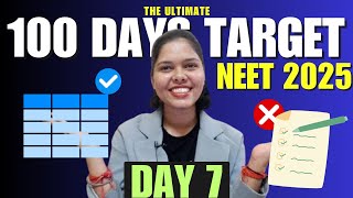 DAY 7 DAILY TARGETS FOR NEET 2025 scoring 650 in NEET 2025 challengestrategy for neet 2025 [upl. by Zellner]