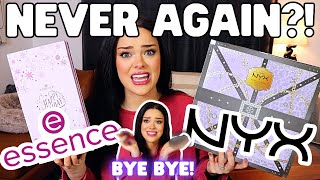 NYX VS ESSENCE NEVER BUYING ONE OF THEM AGAIN  Advent Calendar Unboxings [upl. by Meagan182]