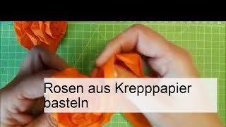 Rosen aus Krepppapier basteln [upl. by Malissia]