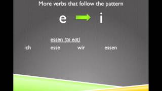 German VowelStem Changing Verbs [upl. by Wenonah186]