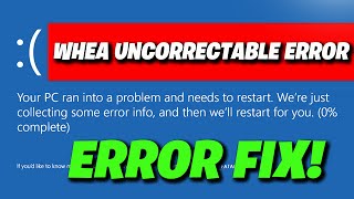 WHEAUNCORRECTABLEERROR Blue Screen BSOD Error On Windows 1110 PC FIX NEW 2024 [upl. by Emmott]