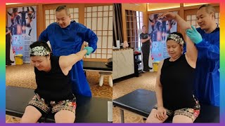 Chris Leong Treatment Neck Frozen Shoulder Knee and Lower Back Problems😱 [upl. by Ttnerb]