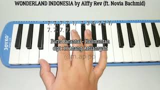 WONDERLAND INDONESIA by Alffy Rev ft Novia Bachmid cover Pianika  Not Angka [upl. by Rawdin280]