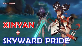 Xinyan Skyward Pride Build Genshin Impact  Solo Masanori [upl. by Noxaj453]