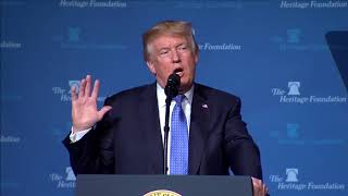 Watch Trump’s full speech to the Heritage Foundation [upl. by Perren329]