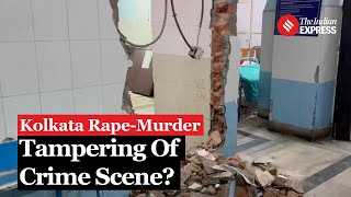 Kolkata Doctors RapeMurder Case Renovation Work Near crime Scene Sparks Tampering Allegations [upl. by Lesser]