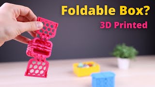 3D Print in Place  Foldable Container Box [upl. by Kciredohr948]