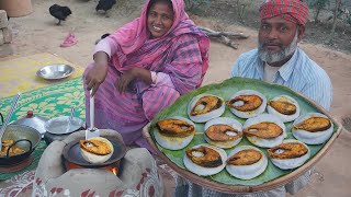 Delicious Ilish Chitoi Pitha Recipe  Winter Special Chitoi Pitha  Hilsa Fish Curry  Village Food [upl. by Shandy]