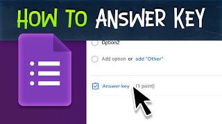 Google Forms Quiz How To Add Answer Key [upl. by Ahsiemac]