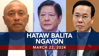 UNTV Hataw Balita Ngayon  March 22 2024 [upl. by Aihsenod]