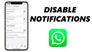 How To Disable WhatsApp Notifications on iPhone  iPad [upl. by Eelamme]