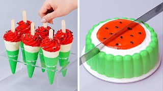 Amazing WATERMELON Cake You Should Try  Delicious Chocolate Dessert Compilation  So Yummy Cakes [upl. by Hornstein]