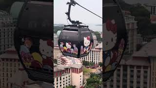 Singapore cable car to Sentosa Island￼ [upl. by Aleiram]