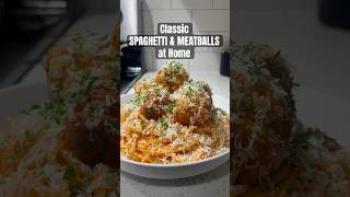 The real deal homemade SPAGHETTI amp MEATBALLS Simple hearty and packed with flavor🍝🔥 homemade [upl. by Kalin]