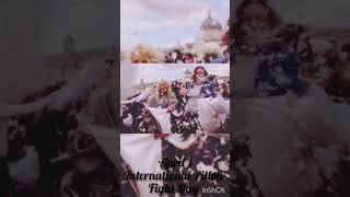 April 1 International Pillow Fight Day pillowfight viral ytshorts youtube youtubeshortsshorts [upl. by Falconer]