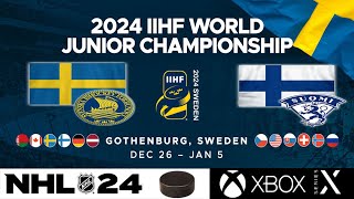 WJC 2024  28  Group A  Sweden vs Finland [upl. by Oniluap]