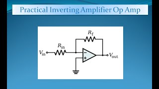 Practical Inverting Amplifier Circuit  Closed loop gain derivation  Inverting Amplifier [upl. by Kilroy]