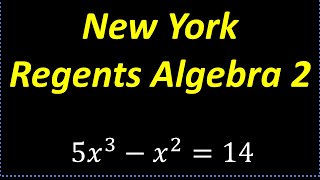 New York Regents Algebra 2 – PRACTICE PROBLEM Increase Your Score [upl. by Sinnaiy]