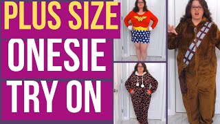 Plus Size Onesie Try On Haul  Disney Star Wars Harry Potter [upl. by Ahsiak]