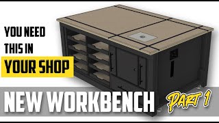 The Perfect Garage Workbench amp Outfeed Table  Part 1 [upl. by Ymarej]