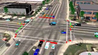 Simulation of Intersection Level of Service B [upl. by Crutcher]