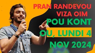 koman pou pran randevou viza OIM pou kont ou lundi 4 Nov 2024 kap vini an [upl. by Aihsa]