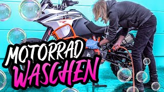 Motorrad RICHTIG waschen – so gehts HOW TO [upl. by Aytak142]