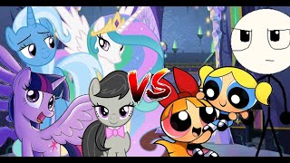 MUGEN Request 552 AlicornTwilight Trixie Octavia PCelestia VS Blossom Bubbles CarlosStickman [upl. by Dalis]