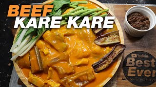 RESTAURANT STYLE FILIPINO BEEF KARE KARE  KARE KARENG BALAT NG BAKA AT TUWALYA [upl. by Tiernan]