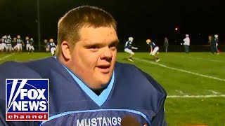 Waterboy with Down Syndrome Scores Touchdown [upl. by Ahsirek]