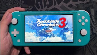 Xenoblade Chronicles 3 Gameplay On Nintendo Switch LITE [upl. by Ttenrag799]