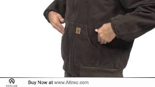 Carhartt Mens Sandstone Active Jacket  Quilted Flannel Lined [upl. by Mccowyn]