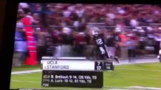 Stanford Cardinal Quarterback Andrew Luck Catches Pass OneHanded [upl. by Shelton]