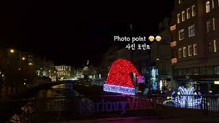 Calm Misty amp Shiny Night Walk in Karlovy Vary Czech Republic [upl. by Dripps]