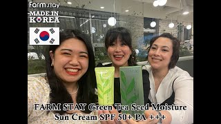 FARMSTAY GREEN TEA SEED MOISTURE SUN CREAM SPF 50 PA [upl. by Leontyne]