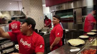 MAKING PIZZA AT GIORDANOS PIZZA CHICAGO IL 2 [upl. by Amihsat878]