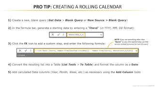 8 PRO TIP Creating a Rolling Calendar in Power BI Desktop [upl. by Ynohtnaluap]