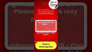 Draw a drawing idea from the comments 4  drawing art dinosaur [upl. by Onra]