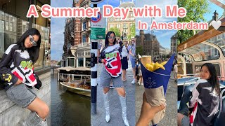 VLOG  A Day in My life in Amsterdam  نهار معايا فأمستردام shopping 🛍️  boat tour 🛥️ [upl. by Eneg]