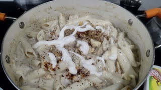 Dinner night vlog Chicken white sauce pasta [upl. by Lidia554]