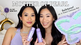 MOTHER OF PEARL Bulletproof Setting Spray REVIEW  WEAR TEST OILY SKIN  Satin VS Matte [upl. by Inglebert]