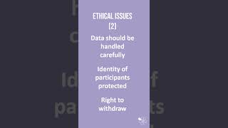 Ethical Issues  60 Second Sociology GCSE Research Methods [upl. by Riggs]