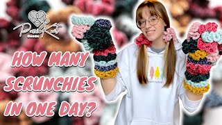 How many scrunchies can I crochet in ONE day [upl. by Amek325]